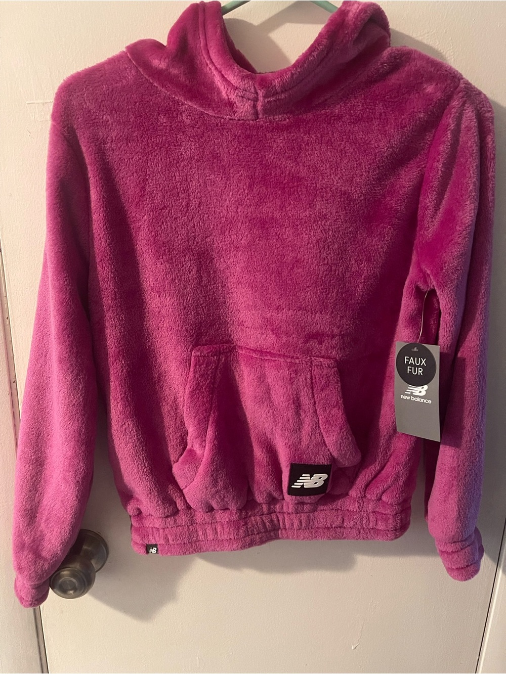 New Balance Plush Faux Fur Pullover - Pink